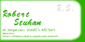 robert stuhan business card